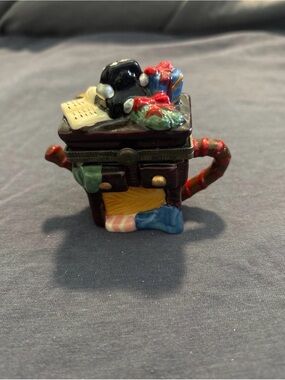 Whimsical Suitcase Trinket Box with Gifts